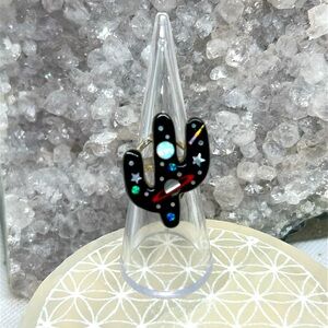 Native style Galaxy Cactus Inlay ring